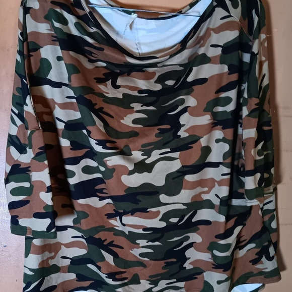 Isaac Liev Womens High Low Top Co Pattern 2XL - Picture 3 of 4